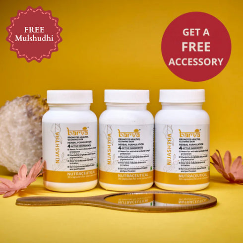 Nijashtha Pack of 3 with a Free Handle Mirror & a Free Mulshudhi